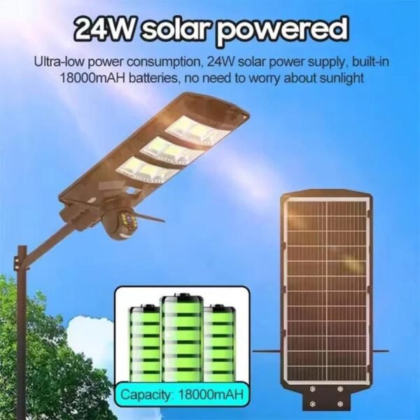 1080P 3MP 4G + WIFI Outdoor Solar LED Street Light with IP Camera - Image 2