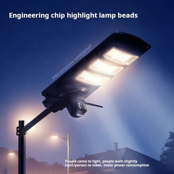 1080P 3MP 4G + WIFI Outdoor Solar LED Street Light with IP Camera - Image 4
